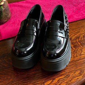 Italian Black Patent Leather Loafers